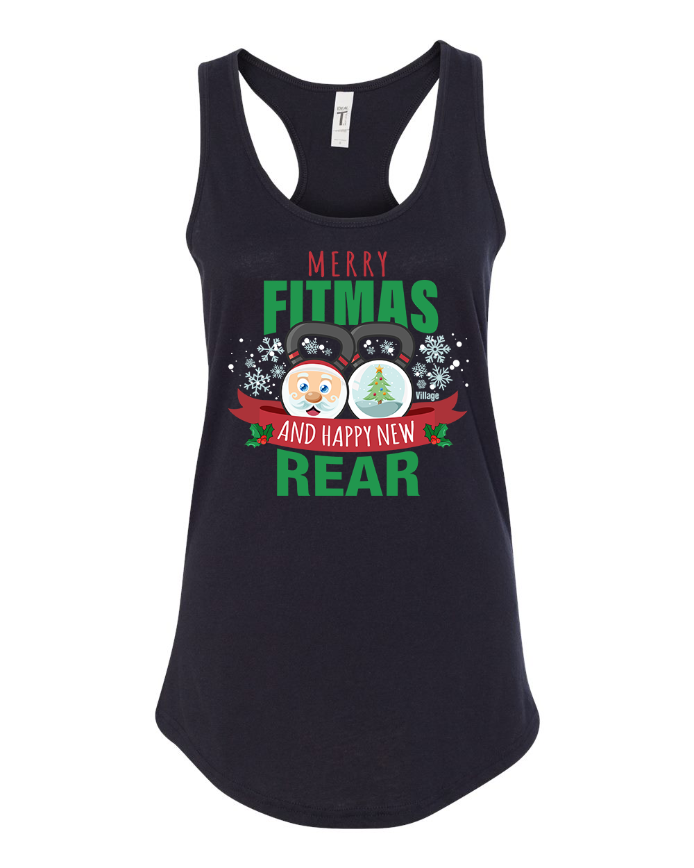 Merry Fitmas Ladies Racerback Tank
