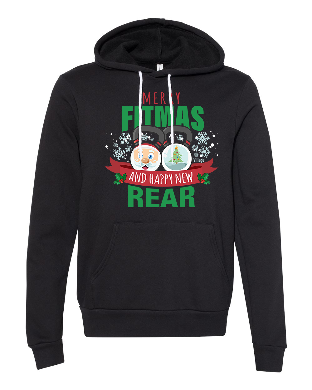 Merry Fitmas Unisex Fleece Hoodie
