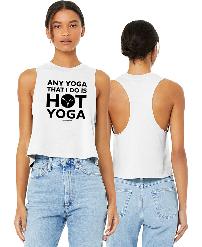 Hot Yoga Ladies Racerback Cropped Tank