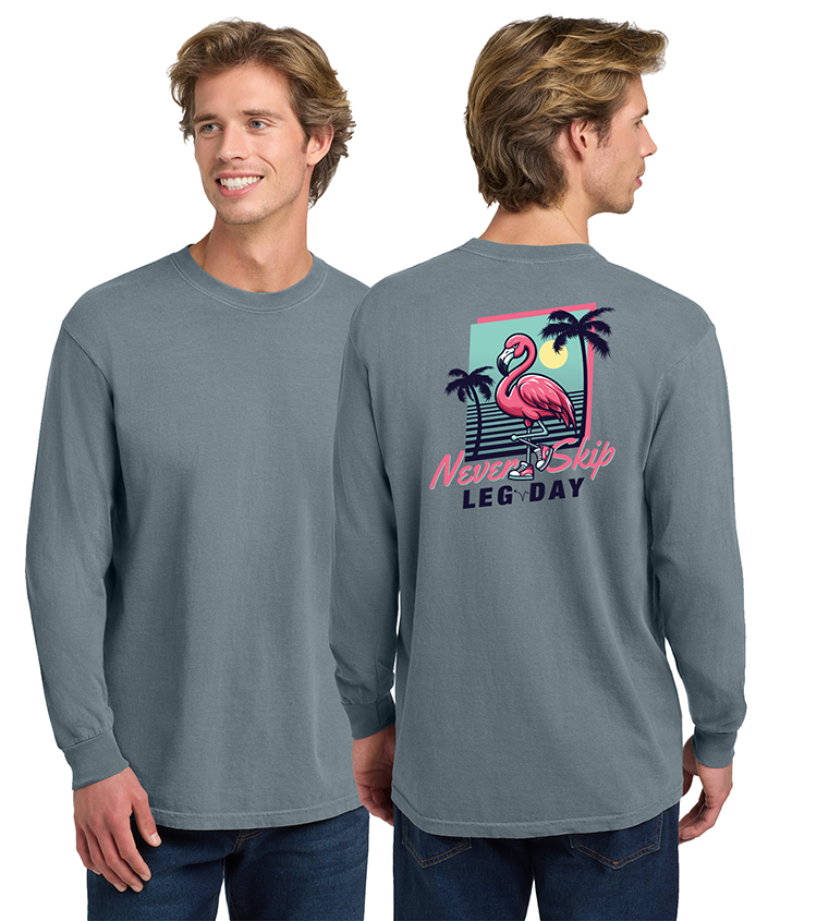 Never Skip Unisex Heavyweight Long Sleeve Tee