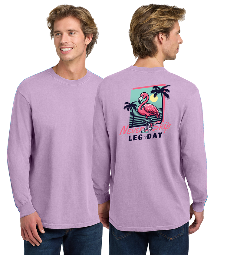 Never Skip Unisex Heavyweight Long Sleeve Tee