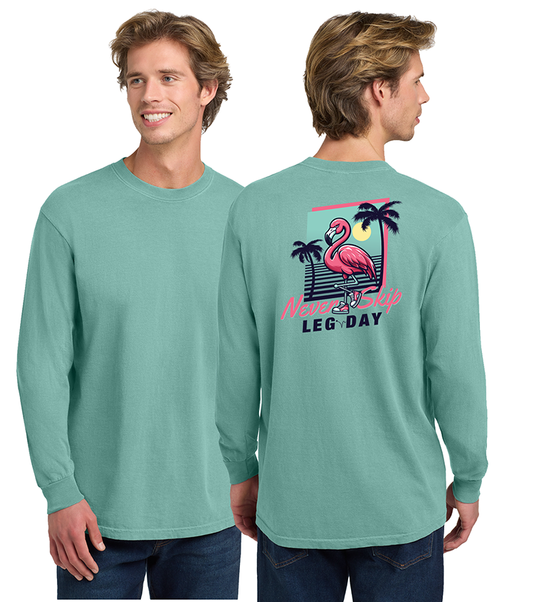 Never Skip Unisex Heavyweight Long Sleeve Tee