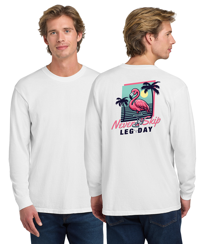 Never Skip Unisex Heavyweight Long Sleeve Tee