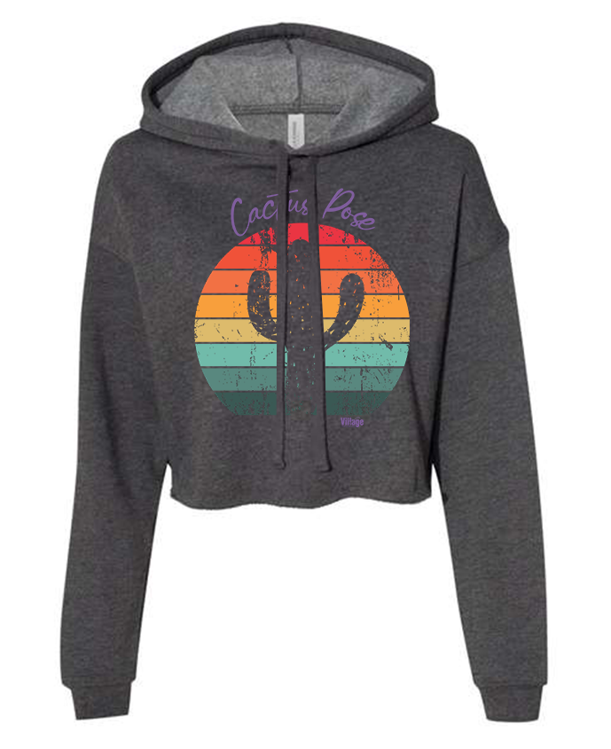 Cactus - Ladies Cropped Hoodie