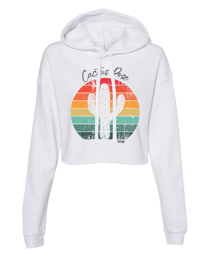 Cactus - Ladies Cropped Hoodie