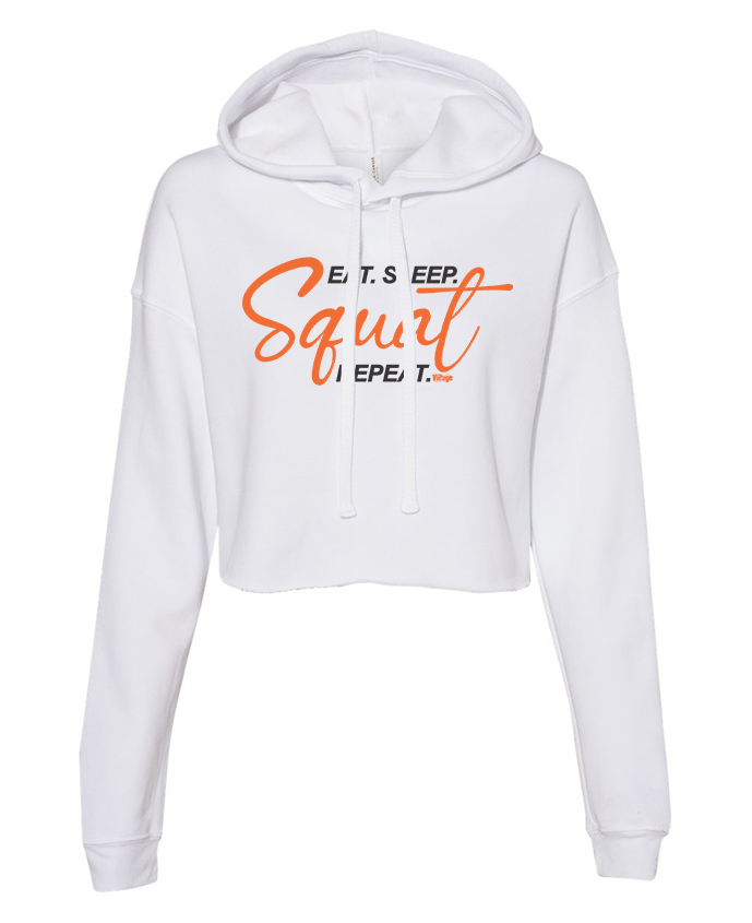 Squat - Ladies Cropped Hoodie