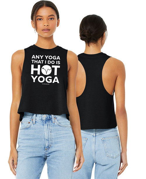Hot Yoga Ladies Racerback Cropped Tank
