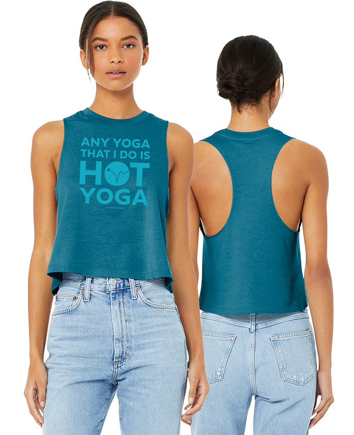 Hot Yoga Ladies Racerback Cropped Tank