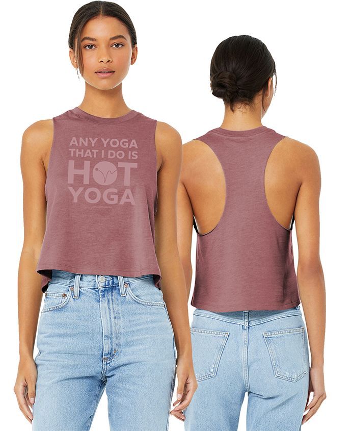 Hot Yoga Ladies Racerback Cropped Tank