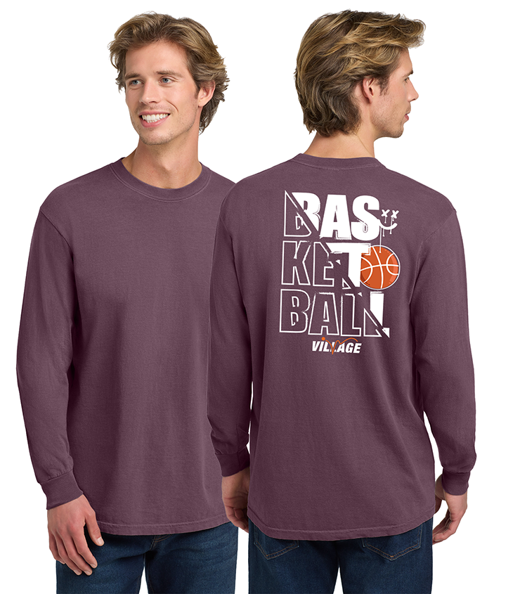 Village Basketball Unisex Heavyweight Long Sleeve Tee